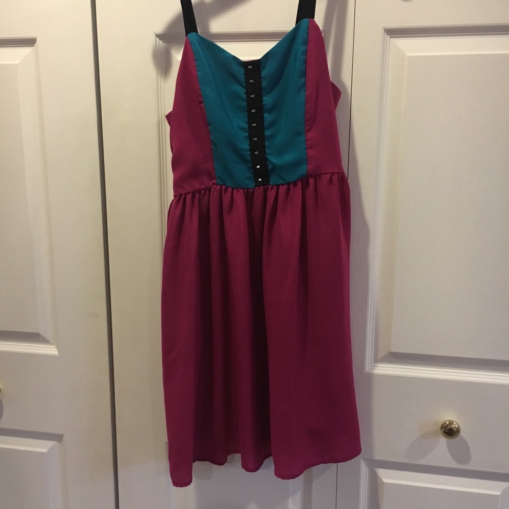 Maroon and Blue Sundress